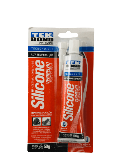 Silicone Vermelho Alta Temperatura G Ref Tek Bond Sibras